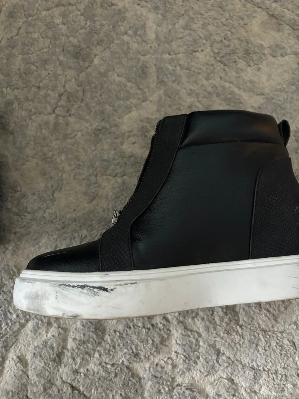 Women's Black Zip-Front Ankle Booties